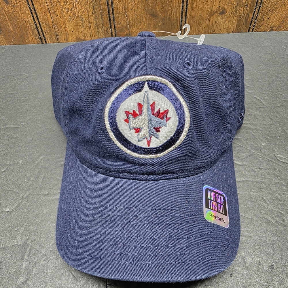 Winnipeg Jets Navy Baseball Hat with Team Roundel